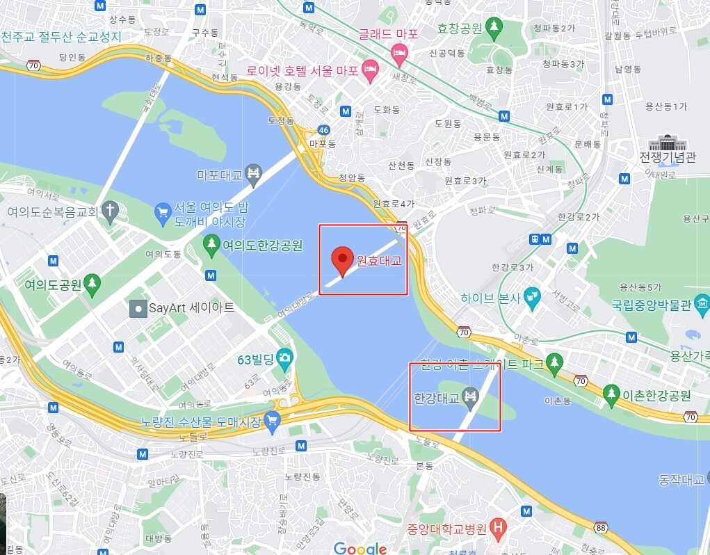 원효대교지도