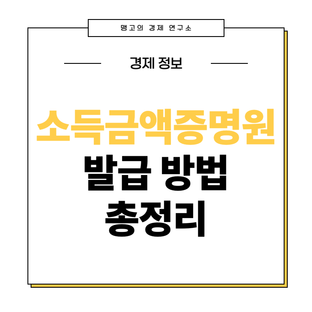 소득금액증명원 발급