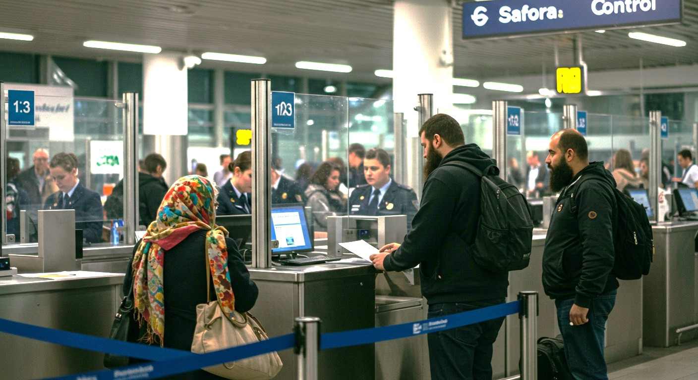 travellers at the passport checkpoints at the airport 2025 세계 여권 TOP 15 공개