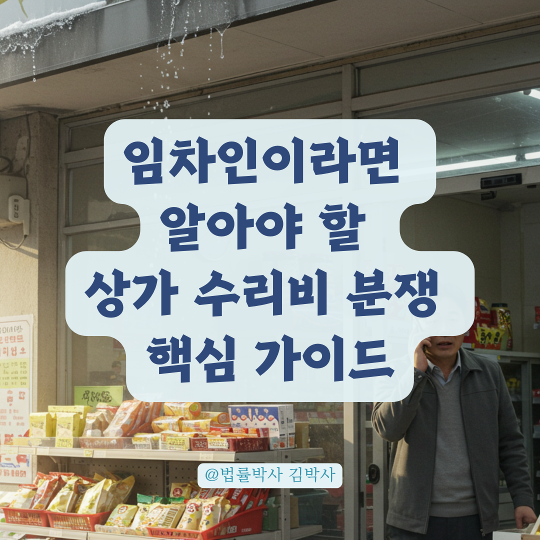 상가 시설물 문제 생겼다면, 이 경우엔 임차인이 전액 부담하지 않아도 됩니다