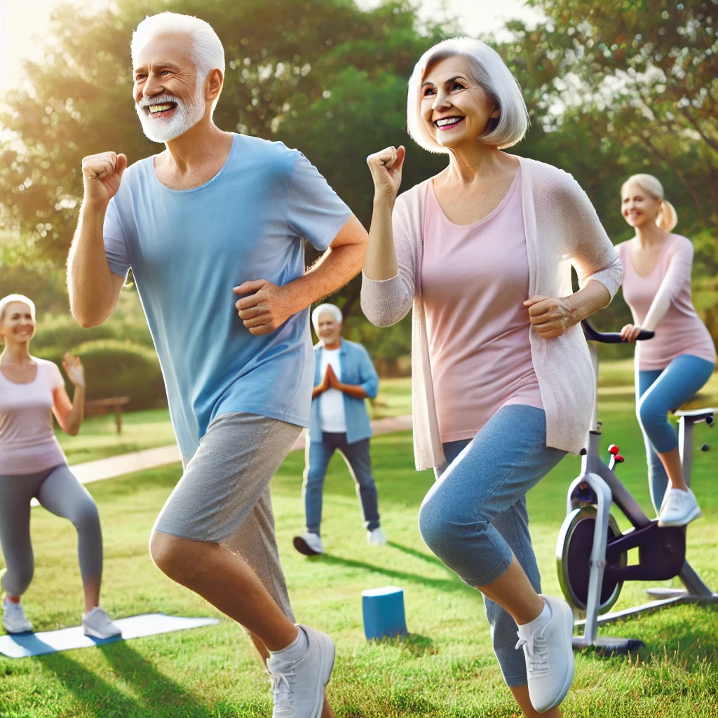 노인들의 건강한 운동모습