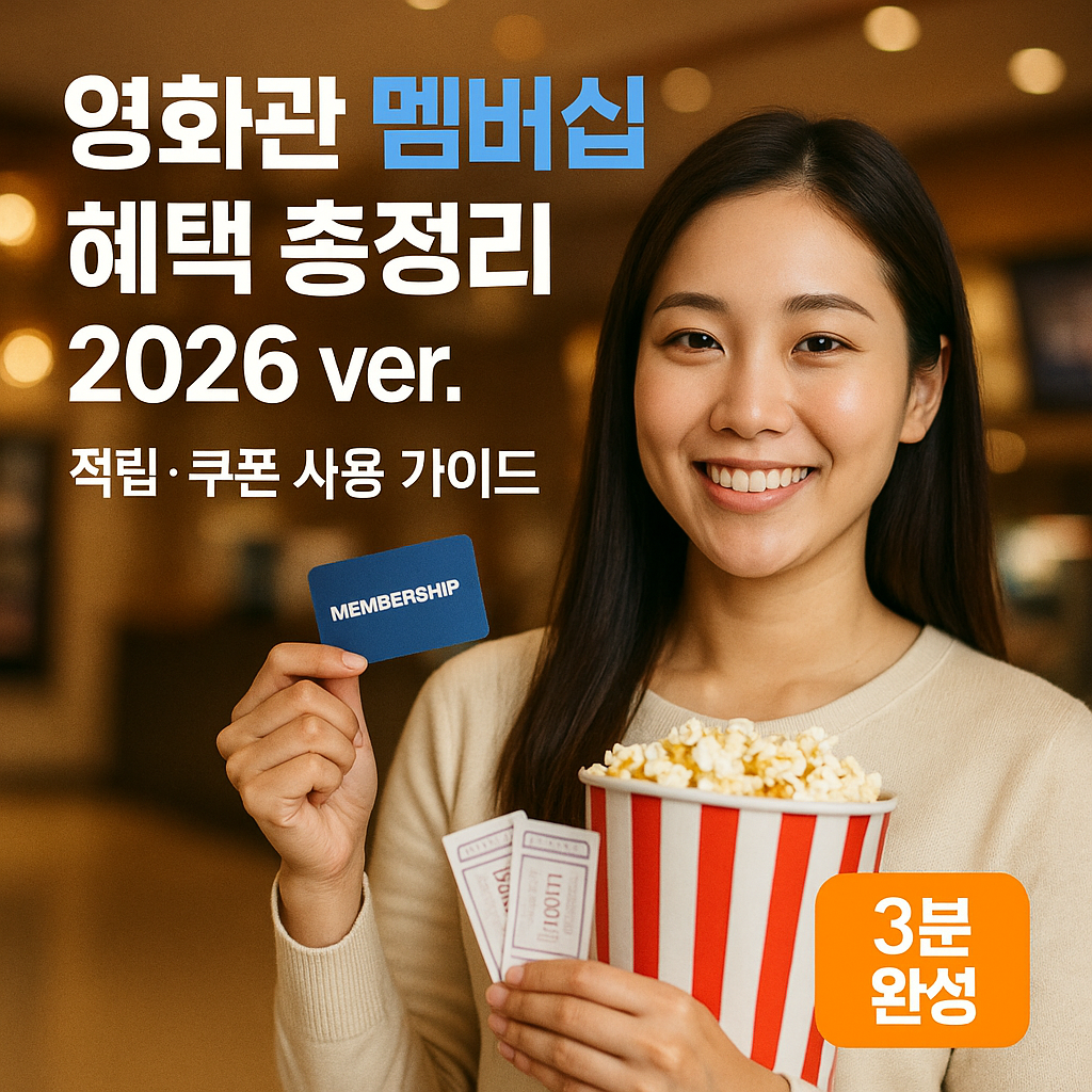 영화관 멤버십 혜택 총정리 2026 ver. | 적립·쿠폰 사용 가이드