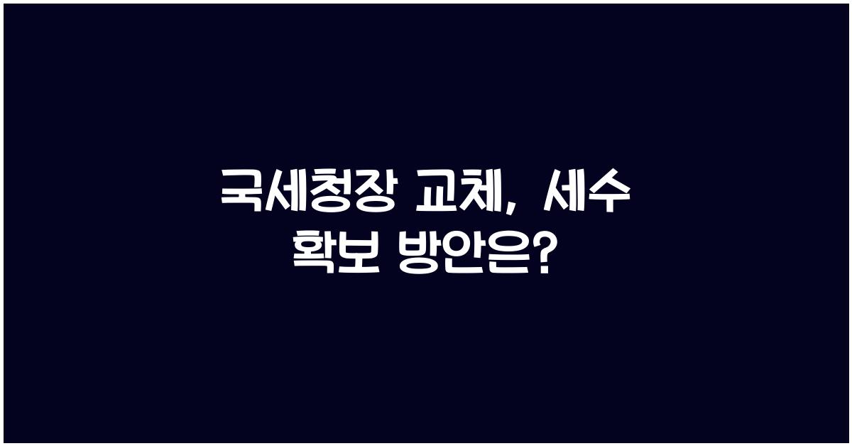 국세청장 교체