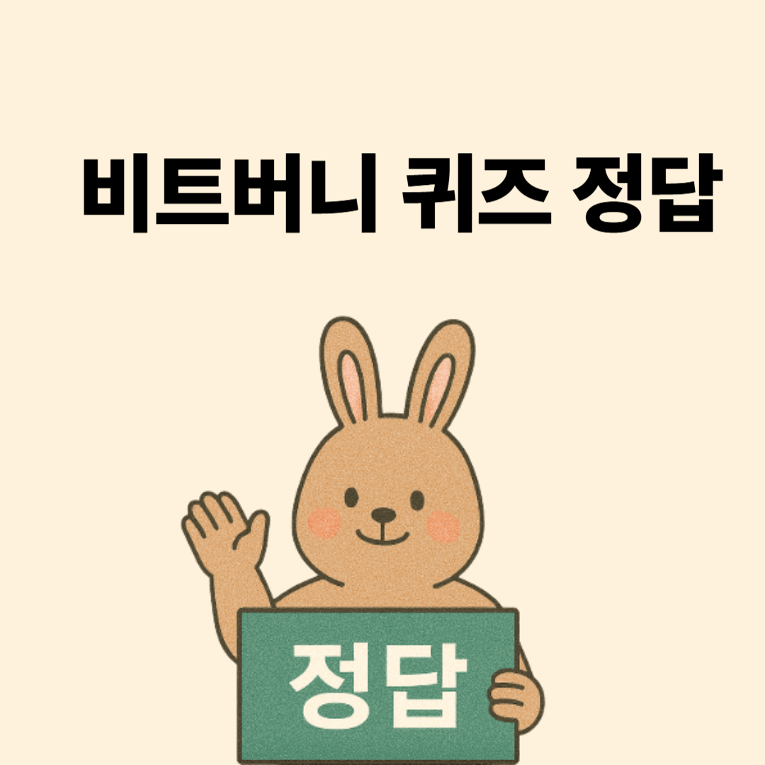 비트버니 퀴즈 정답