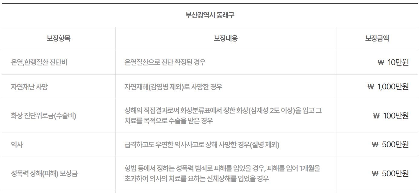 부산시 동래구민안전보험