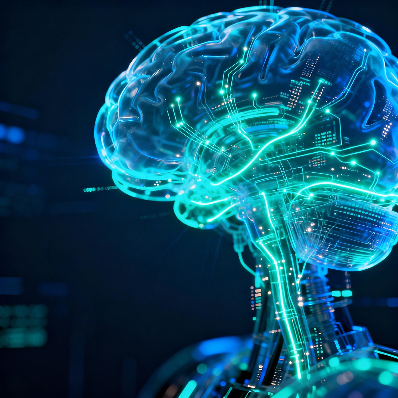 AI 신경망 개념 시각화