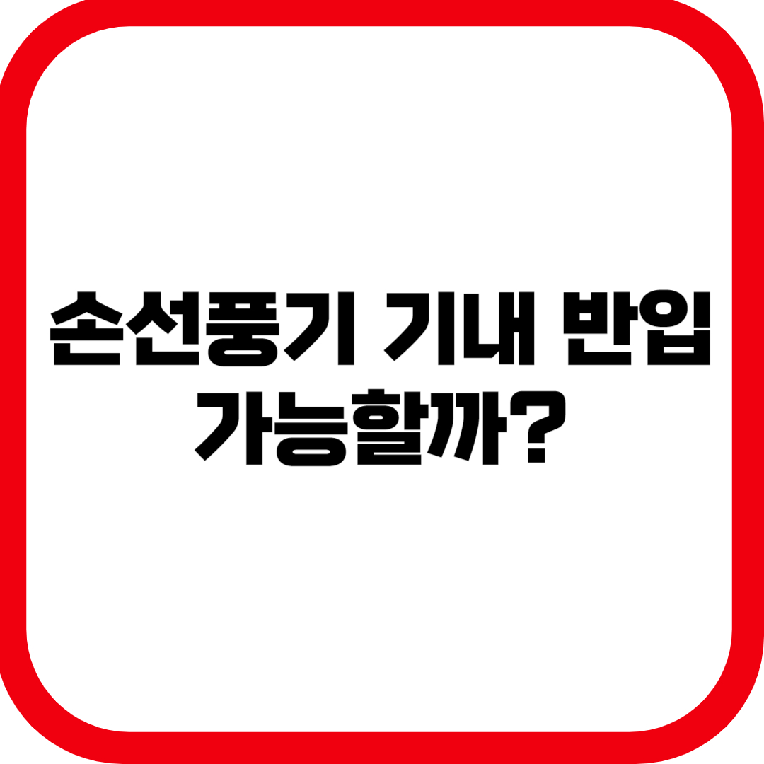 손선풍기 기내 반입 가능할까