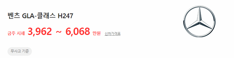 GLA클래스(H247) 중고차