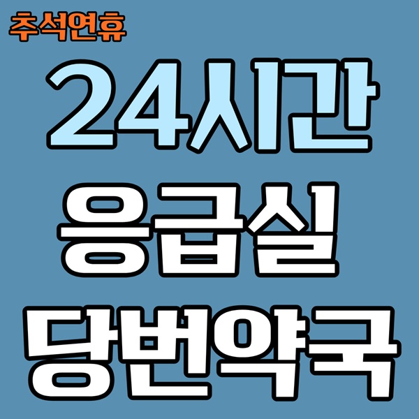 노원·도봉·중랑 추석 응급실 안내｜연휴 당번약국 찾기