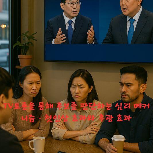 심리학, 대선 TV토론, 첫인상 효과, 후광 효과, 정치심리, 유권자 심리, 대통령 선거, 커뮤니케이션 심리, 후보자 평가, 인지편향