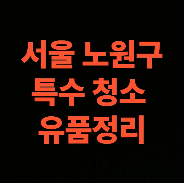 서울 노원구 유품정리 업체 비용 후기 부모님집 정리 전문