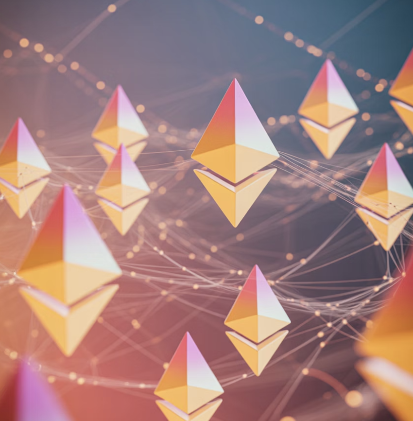 Ethereum Fusaka upgrade PeerDAS technology visualization showing network scalability improvements