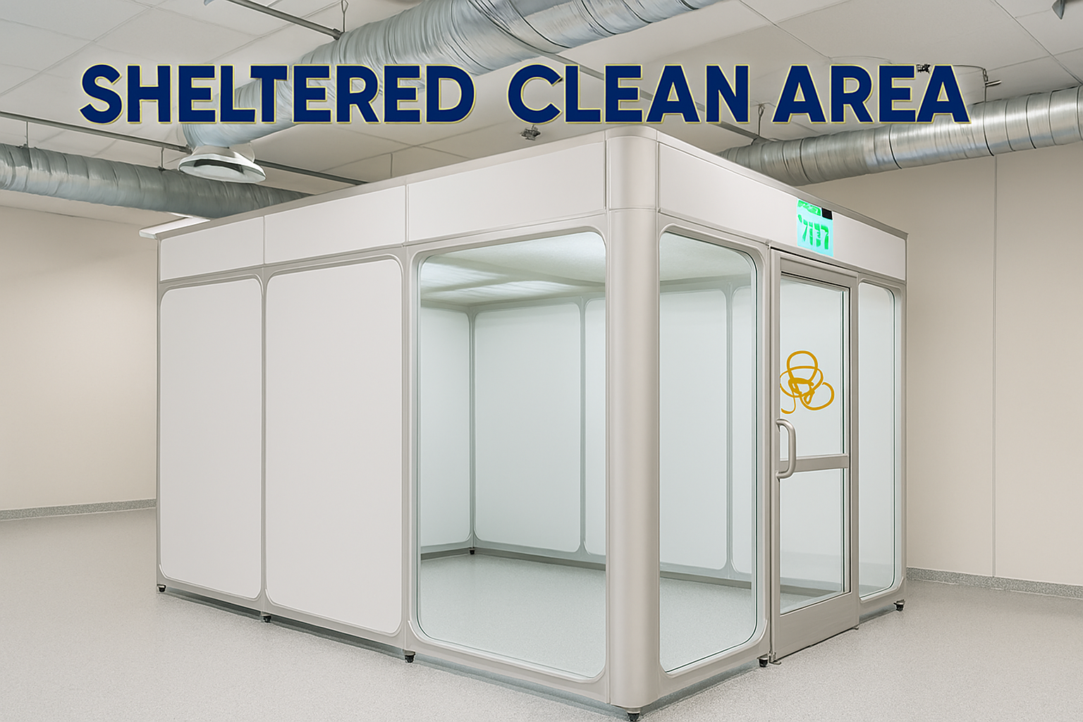 클린룸 오염제어를 위하여 클린룸 셸터형 임시 청정구역은 필요하다.