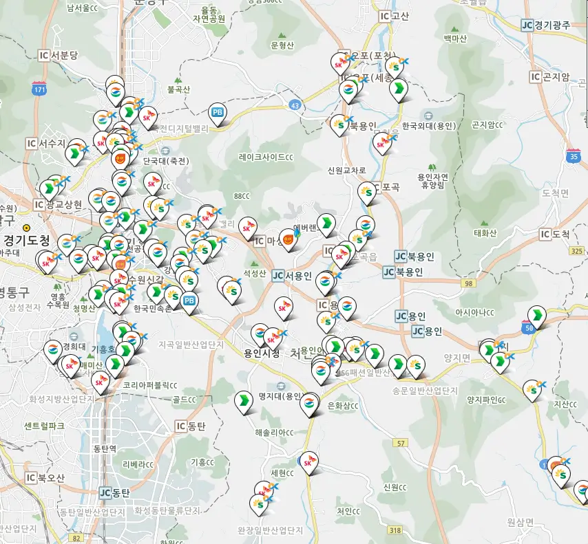 용인시 세차장 위치