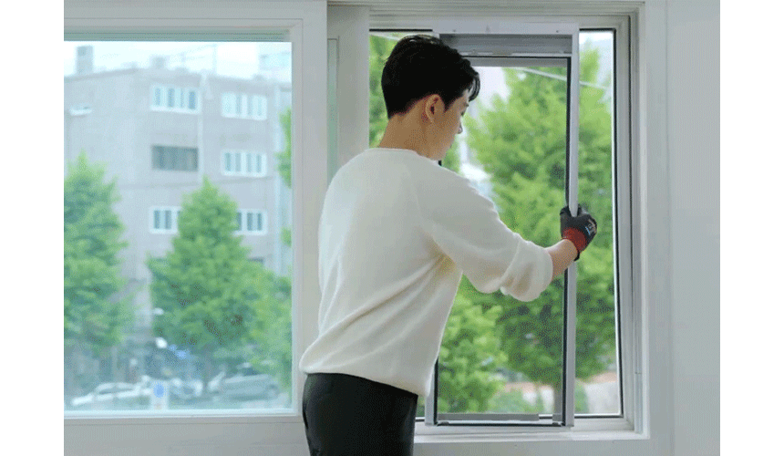 LG 창문형 에어컨 설치 모습