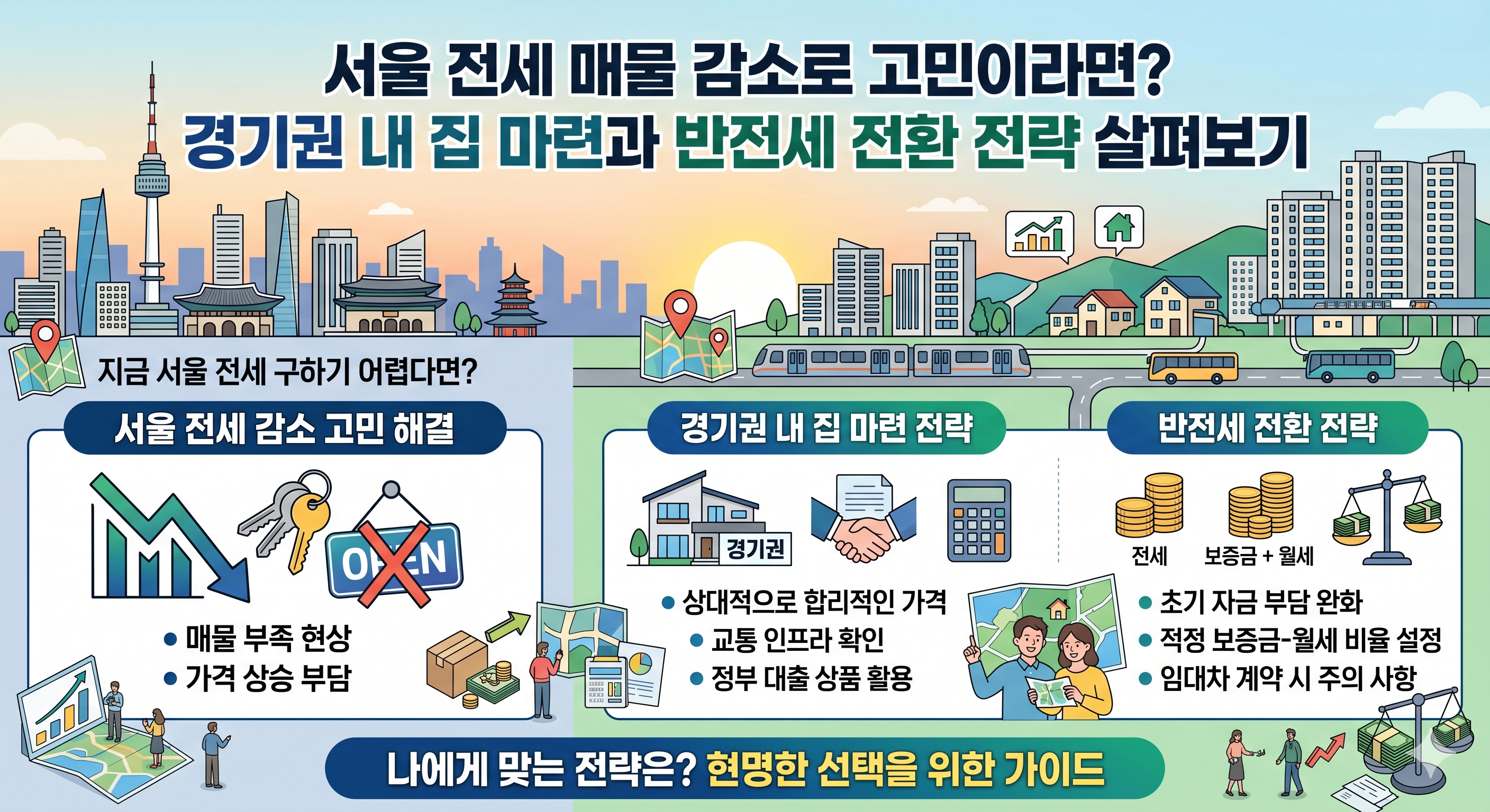 경기권 내 집 마련과 반전세 전환 전략 살펴보기