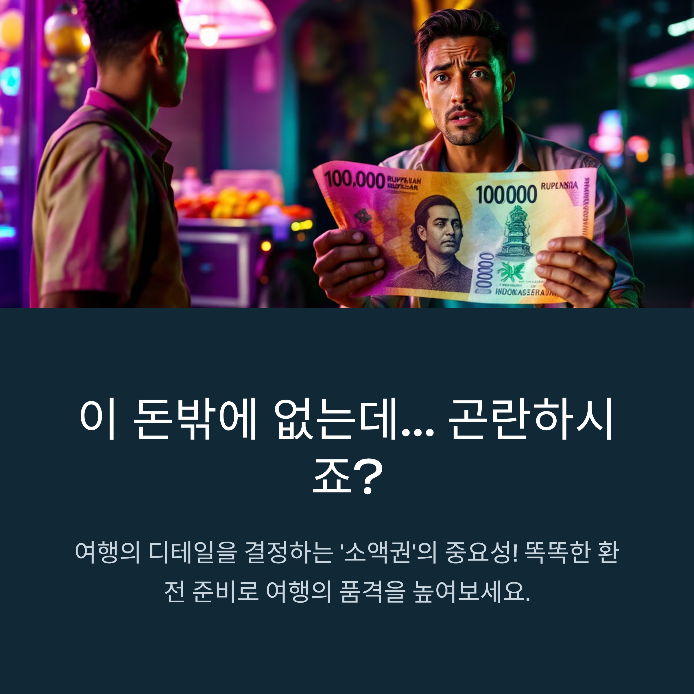 큰 돈밖에 없는데...곤란하시죠?