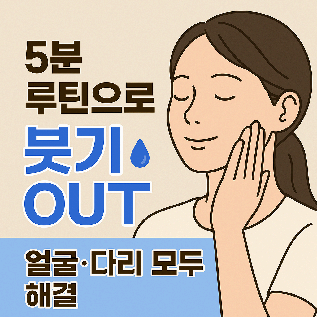 붓기 빼는 법 총정리|얼굴·다리 붓기 한 번에 잡는 셀프 마사지 루틴