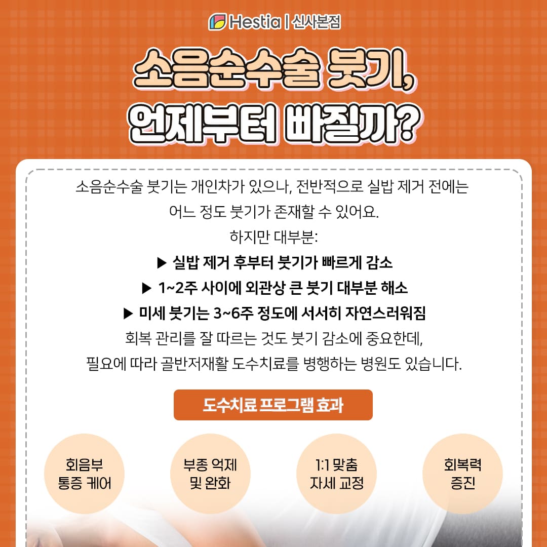 소음순수술 붓기, 언제부터 빠질까?