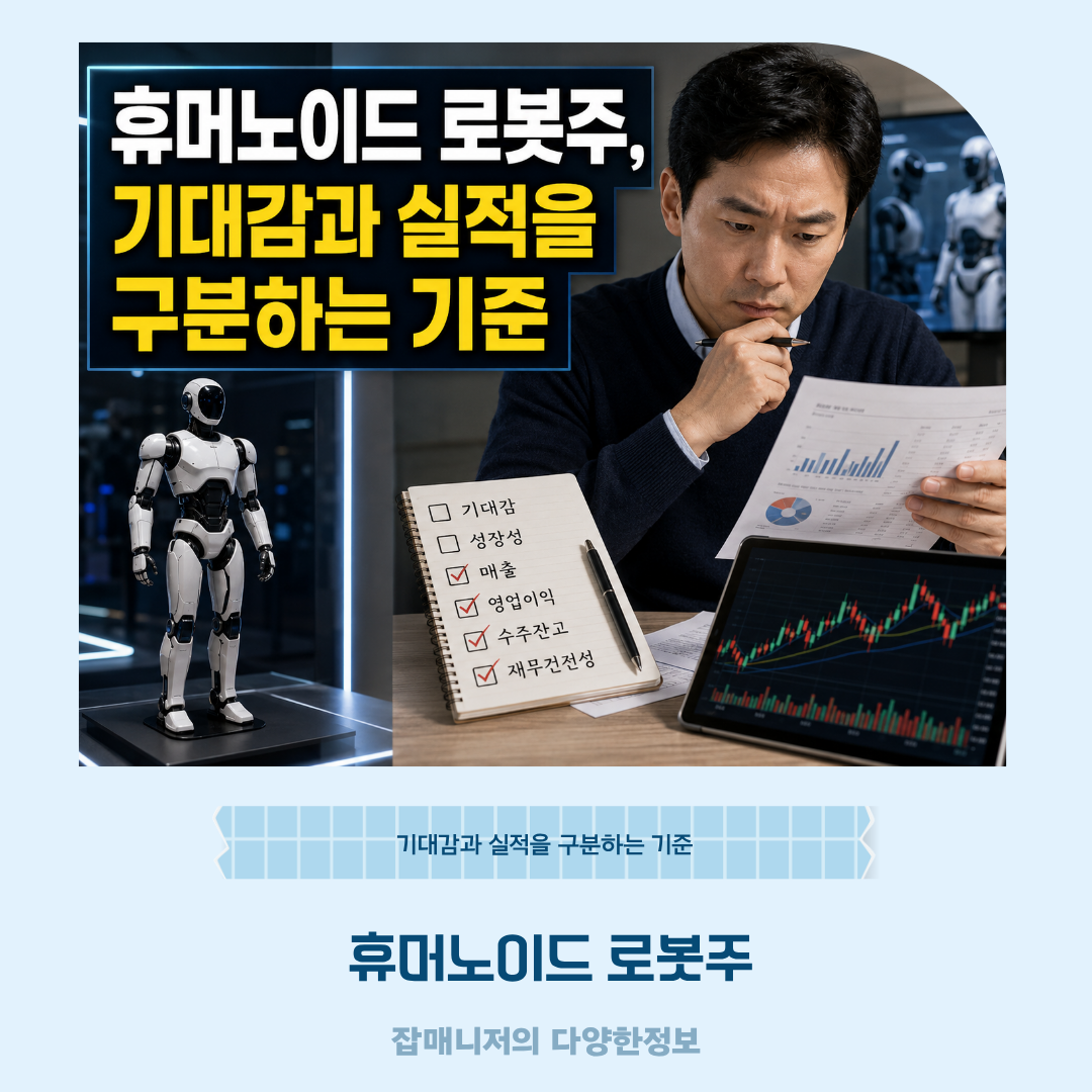 휴머노이드 로봇주, 기대감과 실적을 구분하는 기준