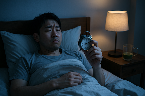 카페인 함량은 말차를 다량 섭취 후 불면증을 겪는 남성