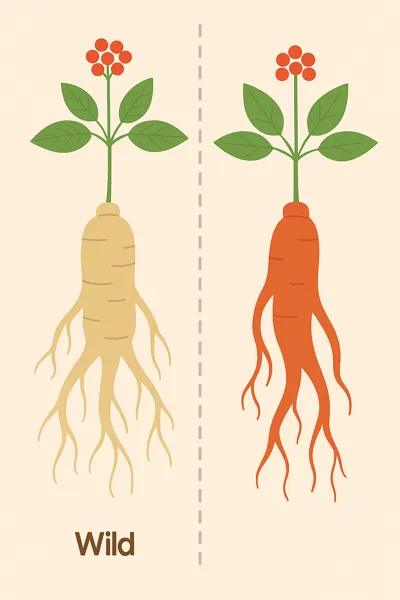 산삼 인삼 차이 그림