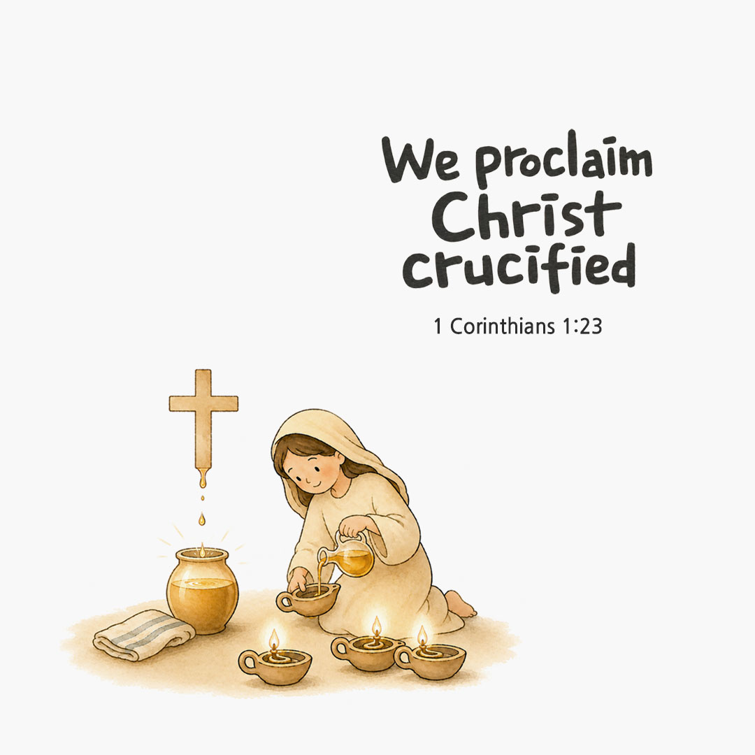 Today's Bible verse card 1 Corinthians 1:23 scripture image