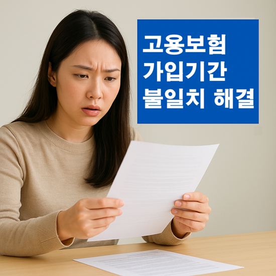고용보험 가입 기간 불일치 해결