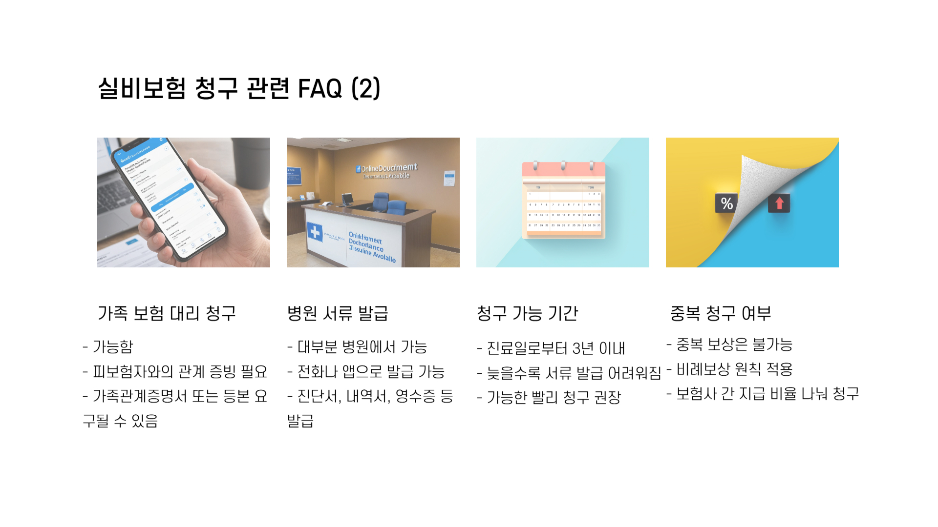 한화손해보험 실비 청구서류