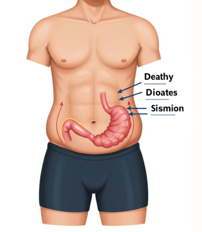왼쪽 아랫배 통증과 복부팽만