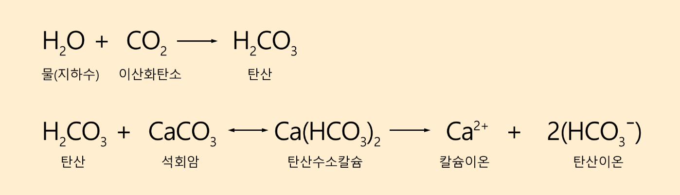 석회동굴 화학식