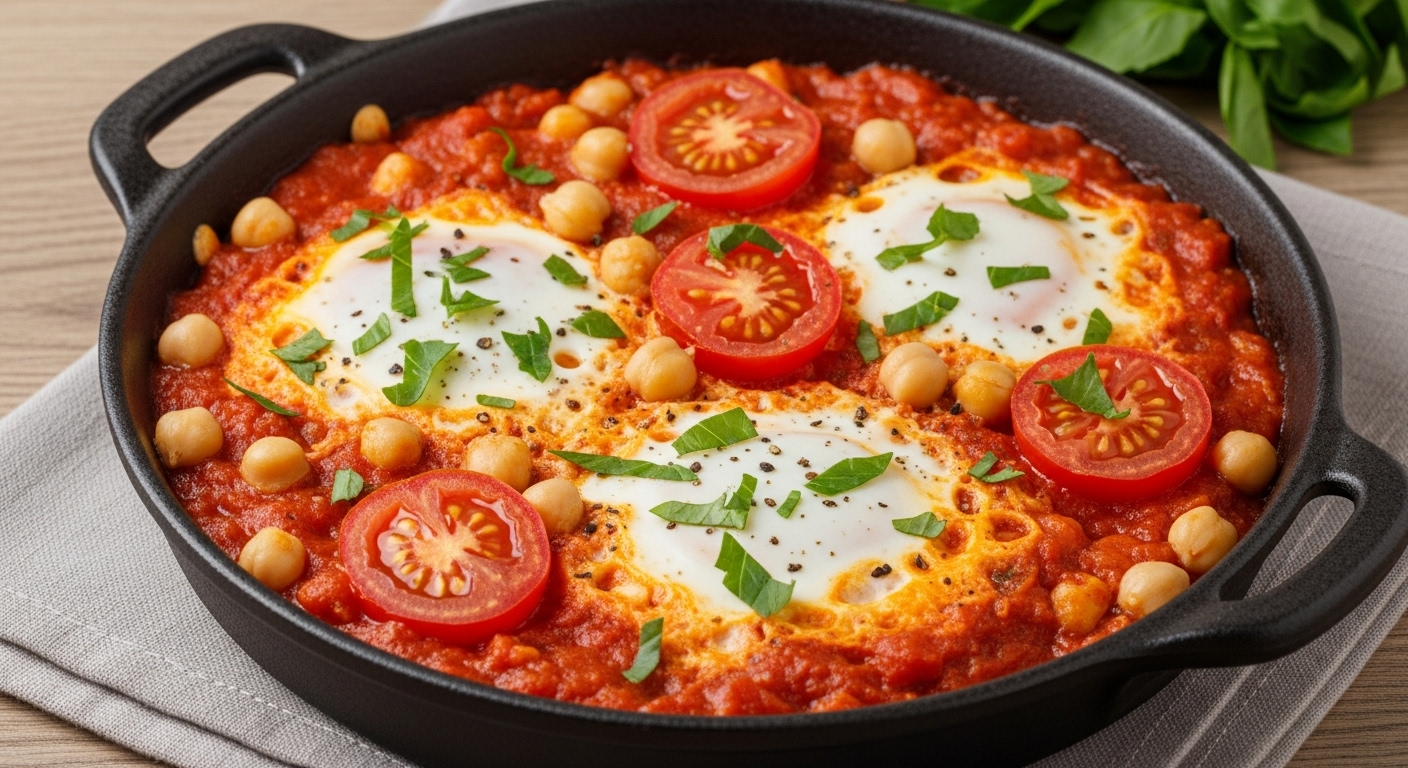 병아리콩 토마토 샥슈카