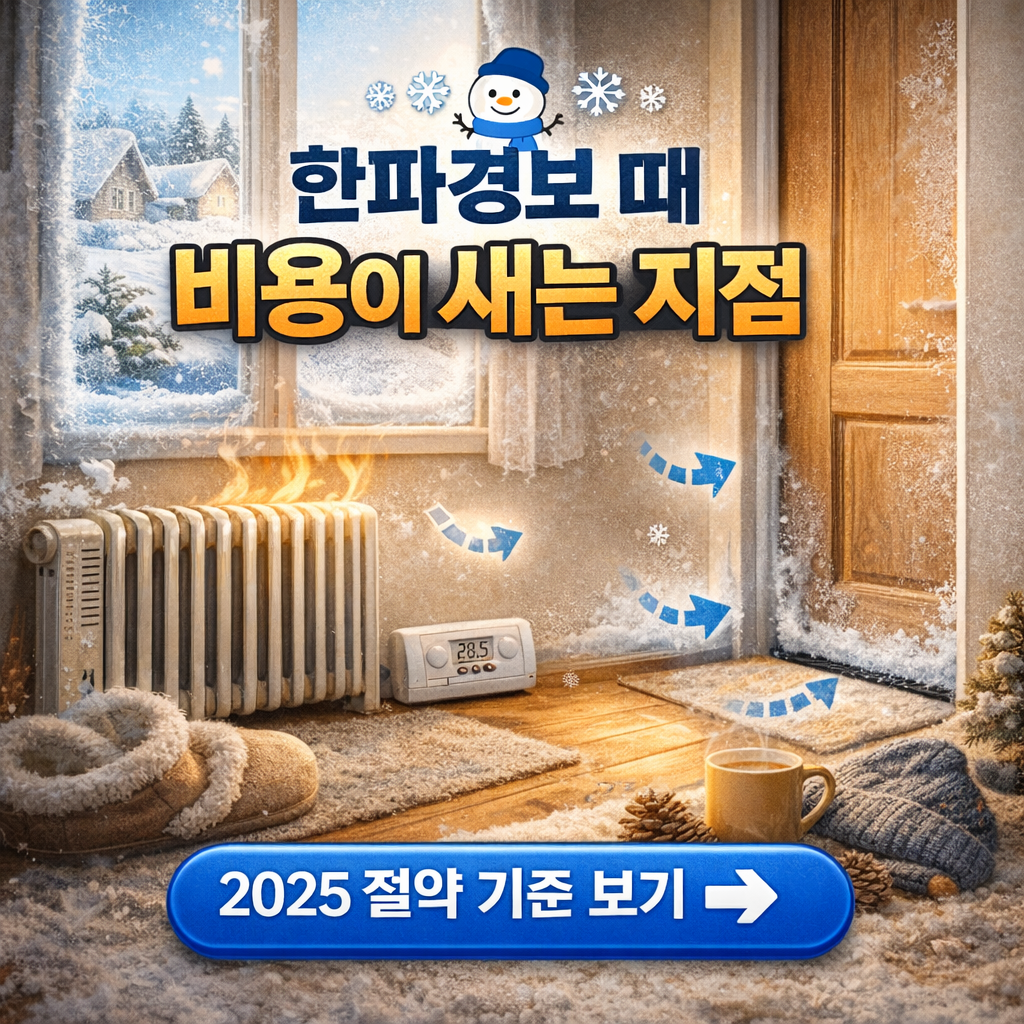 한파경보 시 전기&middot;가스비 절약 방법 정리