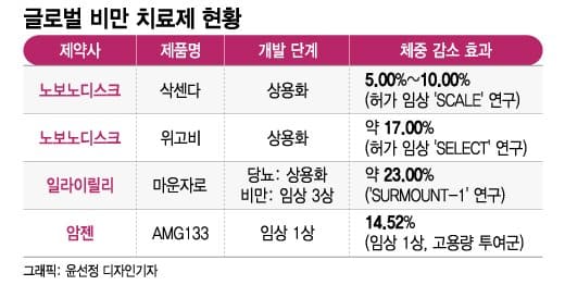 맞으면 20kg가...해외 비만치료제 개발 동향 Obesity Drug rivals: Amgen, Novo Nordisk, Eli Lilly