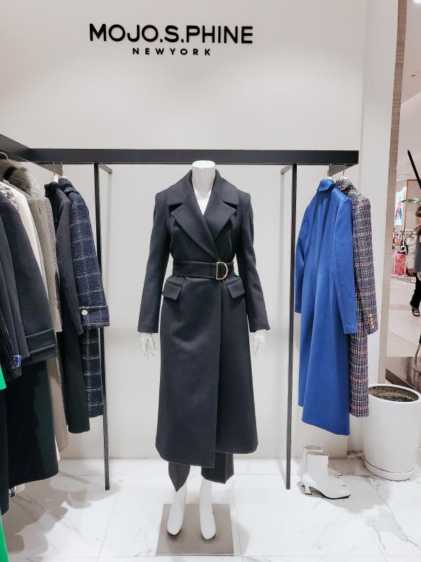 모조에스핀 벨티드모직코트 S214MSG406