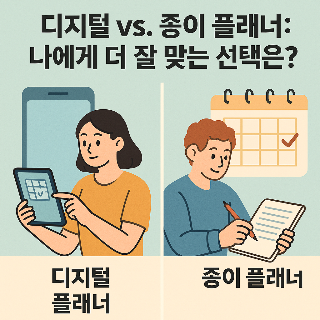 디지털 vs. 종이 플래너: 나에게 더 잘 맞는 선택은?