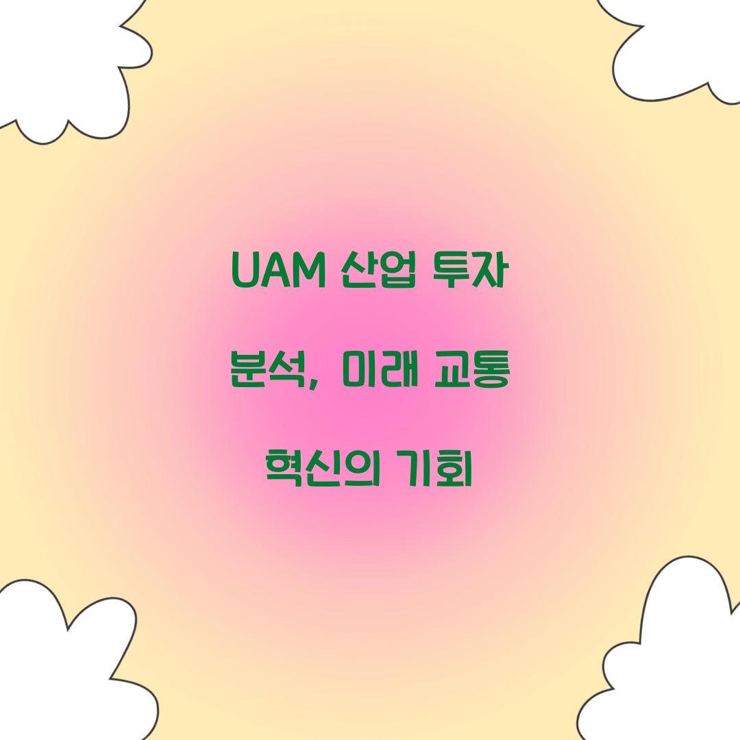UAM 산업 투자 분석