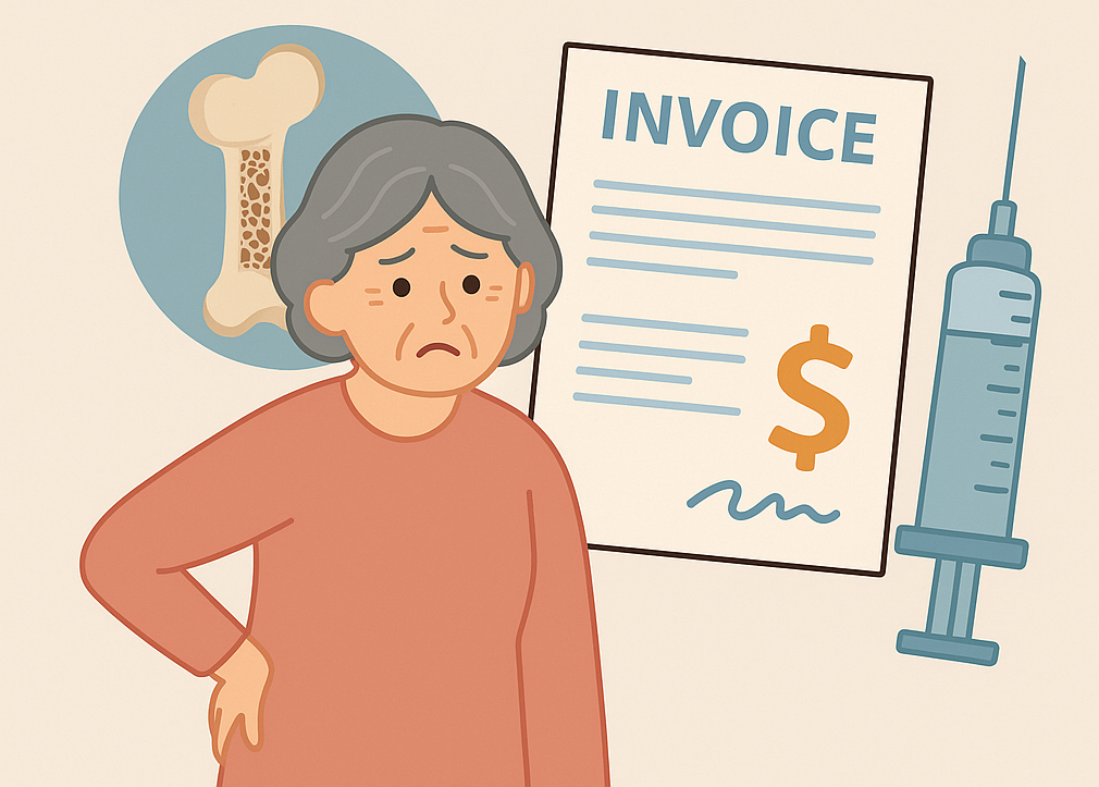 골다공증 검사 및 주사비용 관련 이미지