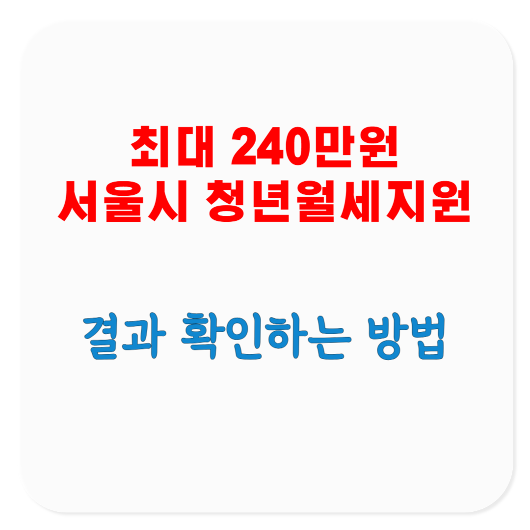 탈락/선정 결과 확인 방법, 2025 서울시 청년월세지원 FAQ, 정책변경, 소득기준, 무주택자 후기모음