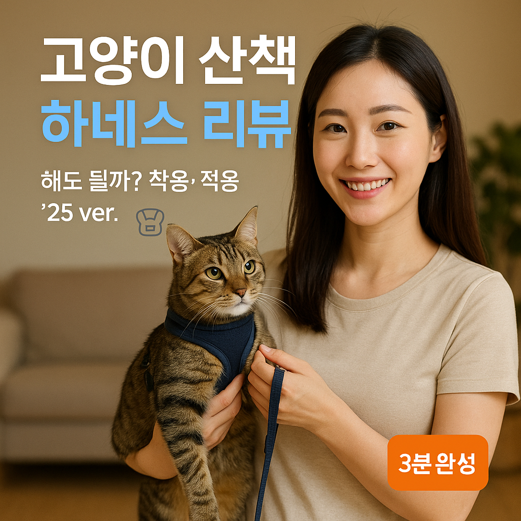 고양이 산책 하네스 리뷰 | 해도 될까? 착용·적응 ’25 ver.