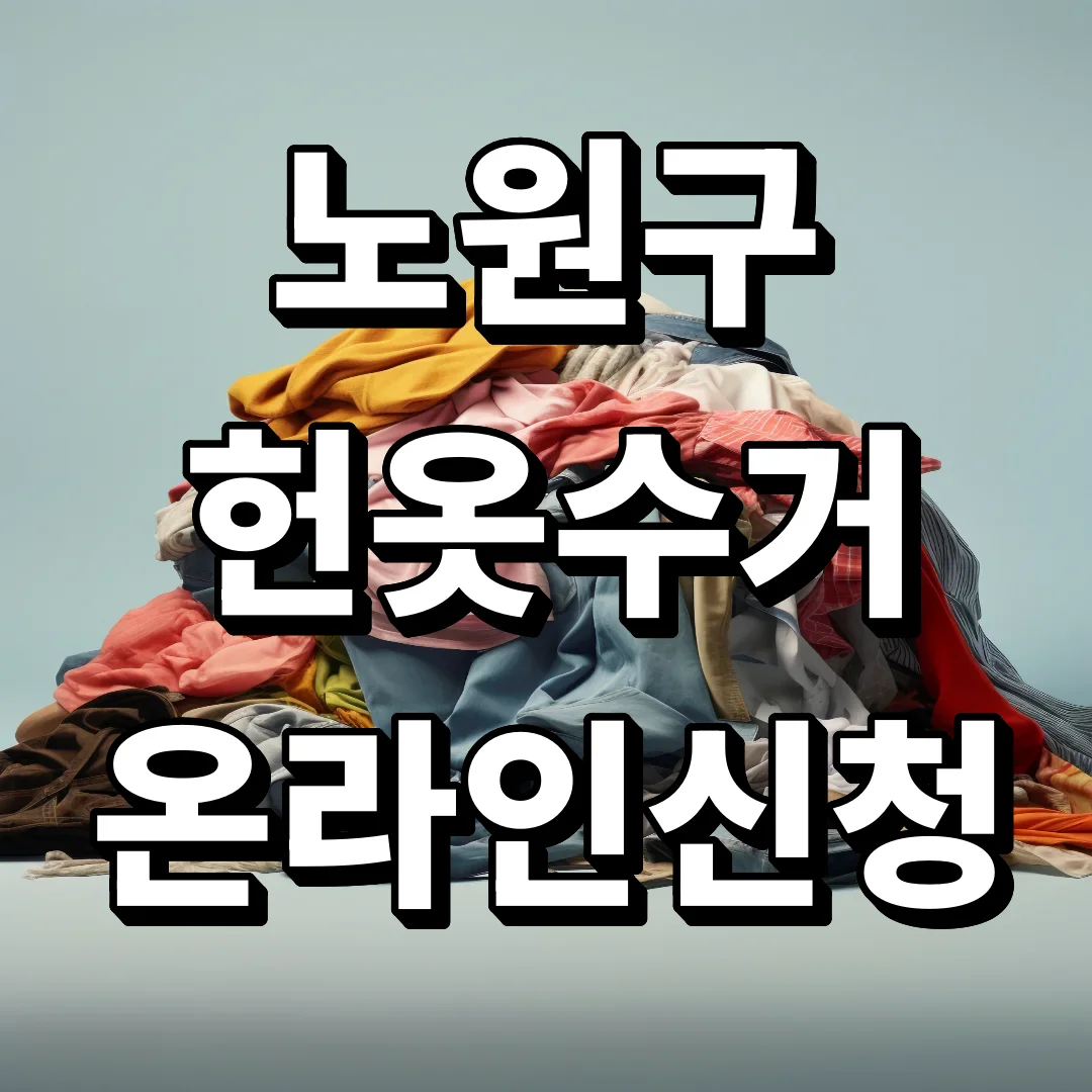 노원구 헌옷 정리, 밖에 안 나가고 신청으로 끝내기