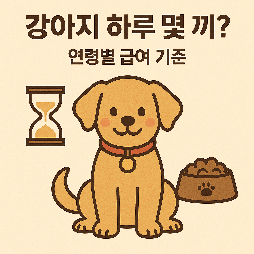 강아지 하루 급여 기준