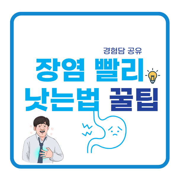 장염 빨리 낫는 법 경험 꿀팁 총정리