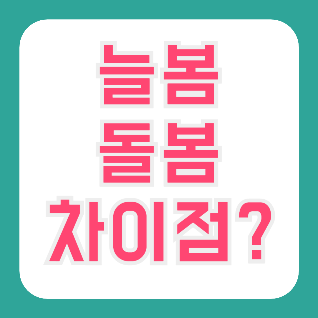 늘봄 돌봄 차이