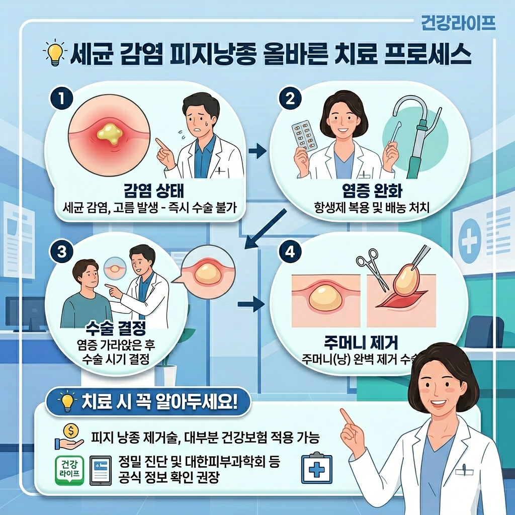 피지낭종의 올바른 치료 프로세스