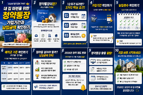 내 집 마련을 위한 청약통장 가입기간과 납입금액 확인하기