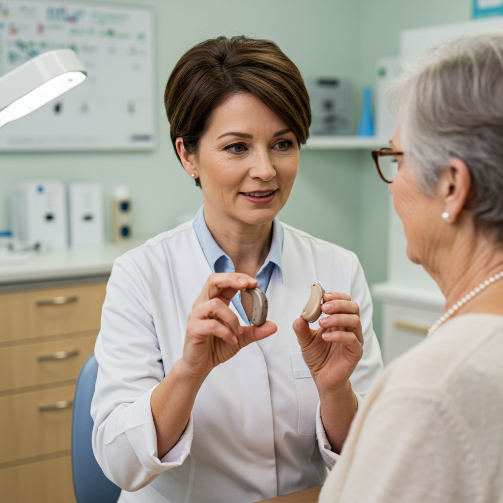 보청기 사용하는 방법 가르쳐주는 이미지