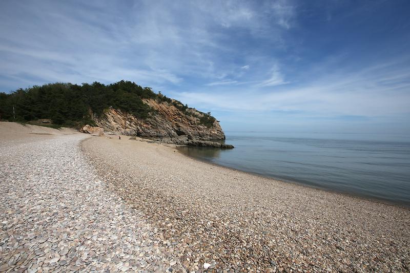 백령도 콩돌해변 모습
