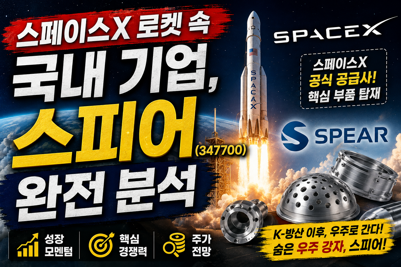 스페이스X 로켓 속 국내 기업, 스피어(347700) 완전 분석