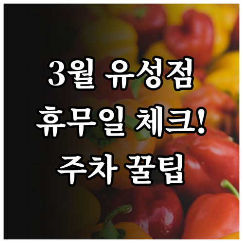 2026년 3월 홈플러스 유성점 휴무..